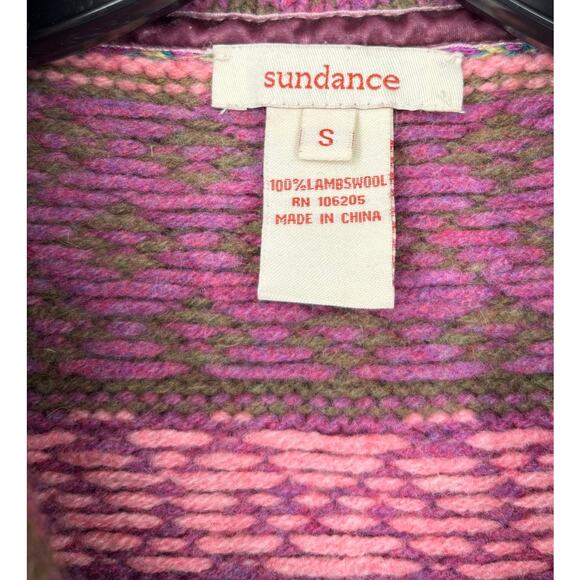 Sundance Fair Isle Cardigan Sweater Womens Small Cottagecore Prairie - Picture 8 of 9